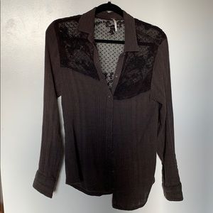 Dark brown flannel flee people